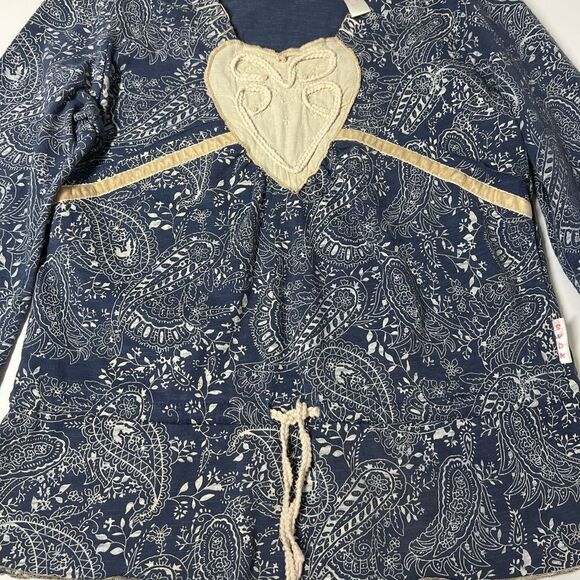 Bohemian SVDK BLUE TUNIC Size S Embroidered 85 % Cotton - Picture 9 of 16